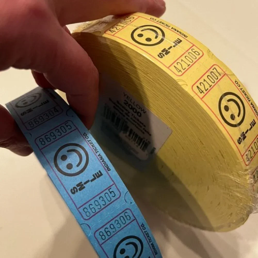 Prize Ticket Roll / Raffle Ticket Roll (2 Rolls of‎ 